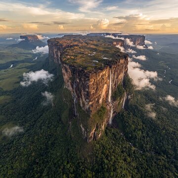 Mount Roraima Tepui Mountain in Golden Hour Light

