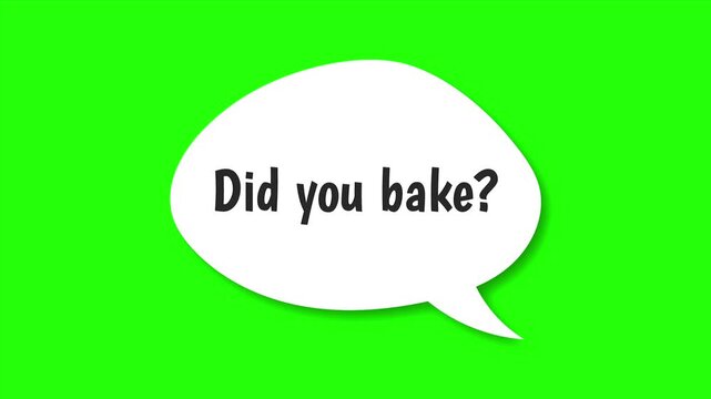 Animated Speech Bubble Question Did You Bake Green Screen