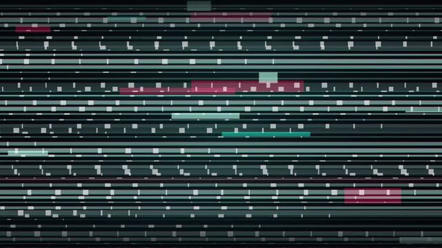 Abstract digital grid pattern with colorful horizontal lines design