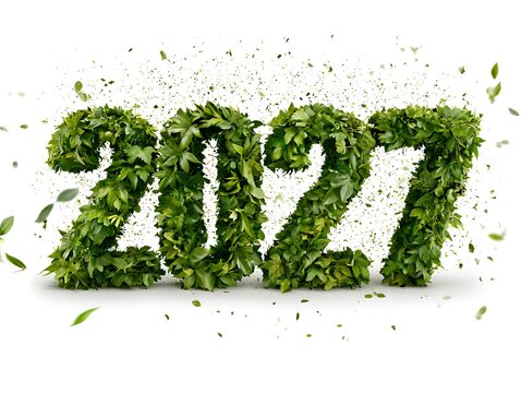 2027 green leaves eco friendly year