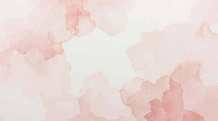 Obraz premium Soft pink watercolor paper background with subtle pigment bloom and delicate abstract wash, creating gentle airy texture for elegant design