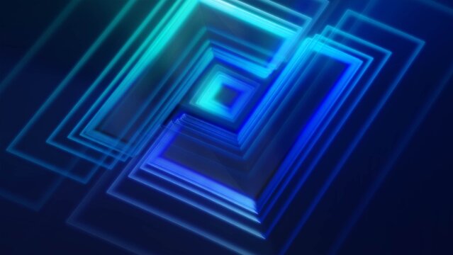 Neon Blue 3D Logo Reveal