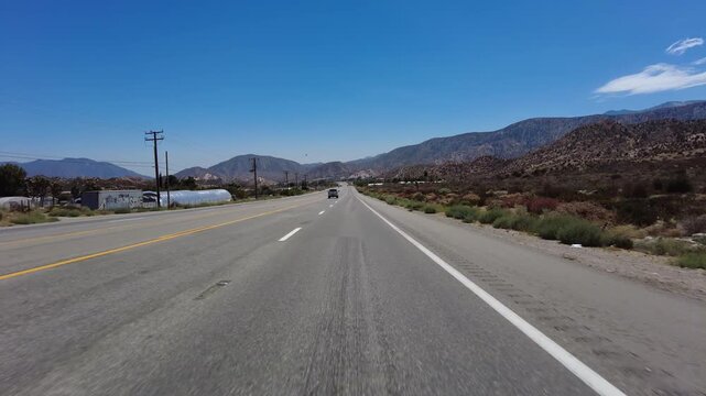 Angeles Crest Highway Summer Eastbound 7 Wrightwood to Mormon Rock 13 Front View Driving Plate Angeles National Forest California USA