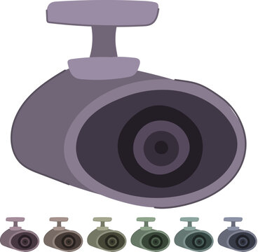 system ip camera cartoon. technology control, cam guard, internet equment system ip camera sign vector