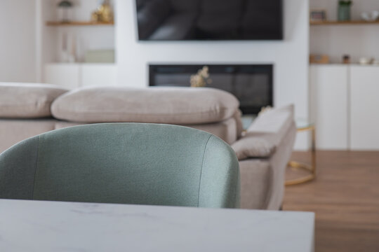 Modern apartment living room with elegant furniture interior