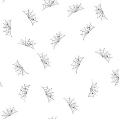 Fototapeta premium pattern web cobweb cartoon. black horror, spooky creepy, scary element web cobweb sign vector
