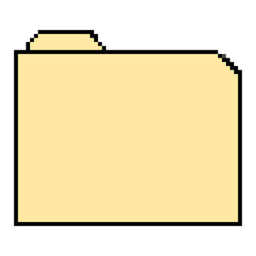 Retro Pixel Style Element Collection with Classic Computer, Folder, Heart and Game Icons