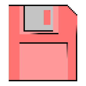 Retro Pixel Style Element Collection with Classic Computer, Folder, Heart and Game Icons