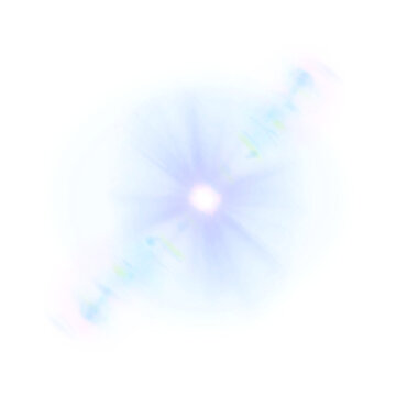 Radiant starburst light effect with bright flares and soft glow on transparent background flare radiance