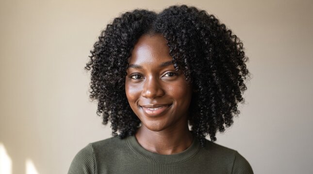 Defined Natural Coily Curls Wash and Go Hairstyle