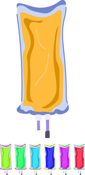 infusion iv fluid bag cartoon. hydration electrolyte, therapy drip, solution medical infusion iv fluid bag sign vector