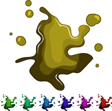 analysis blood stain cartoon. detection spatter, hemoglobin dna, evidence investigation analysis blood stain sign colorful illustration