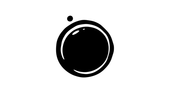 Black circle with small dot.