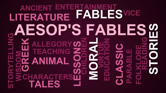 Aesop'S Fables Word Cloud