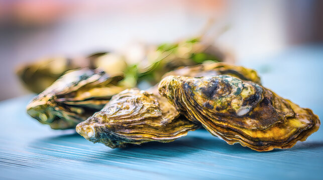 close-up of an oyster shell revealing detailed textures, layers, and natural patterns. The image emphasizes organic form, marine biology, and abstract beauty found in seafood ingredients. oyster,shell