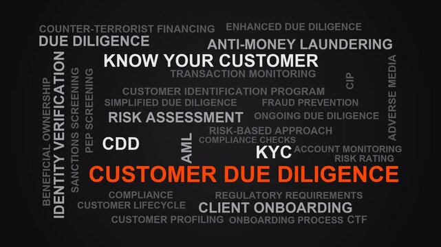 Customer Due Diligence Word Cloud