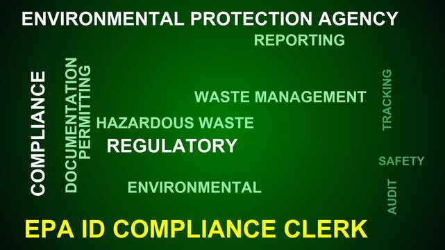 Epa Id Compliance Clerk Word Cloud