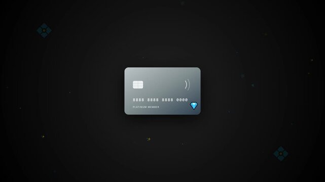 Credit card on black