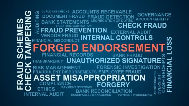 Forged Endorsement Word Cloud