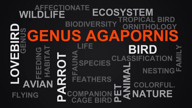 Genus Agapornis Word Cloud