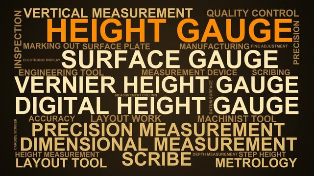 Height Gauge Word Cloud