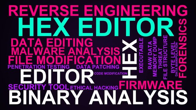 Hex Editor Word Cloud