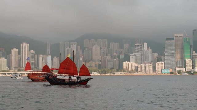 Hong Kong Island skyline and IFC tower viewed across Victoria Harbour from the Kowloon waterfront, Hong Kong - 10 September 2026.