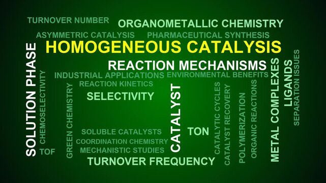 Homogeneous Catalysis Word Cloud