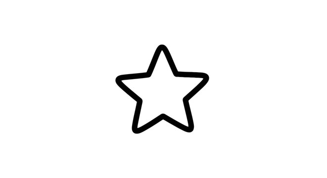 Black star symbol icon graphic.