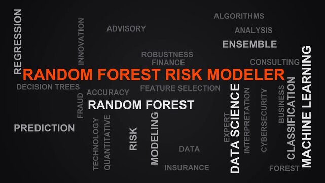 Random Forest Risk Modeler Word Cloud