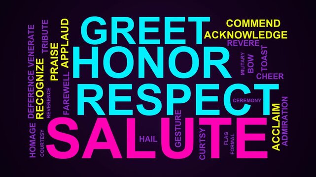 Salute Word Cloud