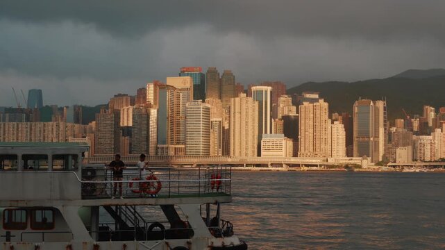 Hong Kong Island skyline and IFC tower viewed across Victoria Harbour from the Kowloon waterfront, Hong Kong - 10 September 2026.