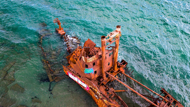 Agios Dimitrios shipwreck in Peloponnese, Greece