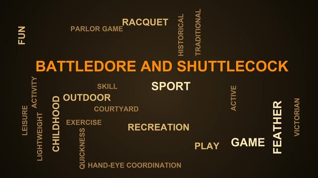 Battledore And Shuttlecock Word Cloud