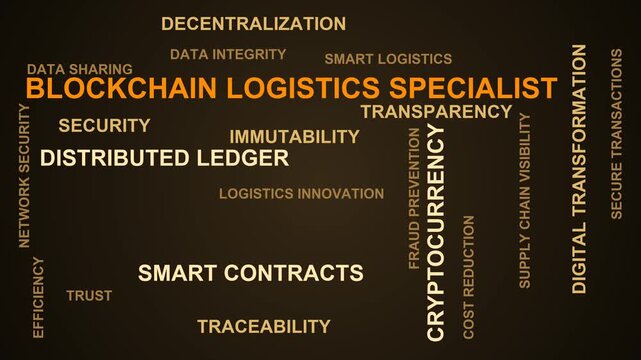 Blockchain Logistics Specialist Word Cloud