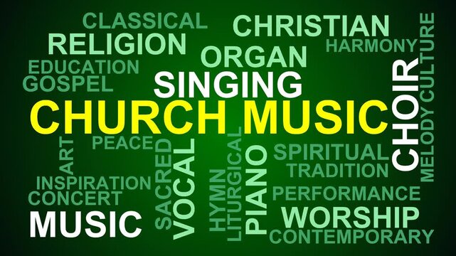 Church Music Word Cloud