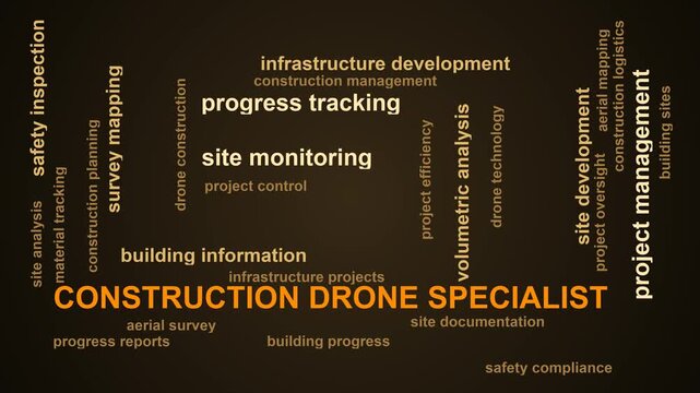 Construction Drone Specialist Word Cloud