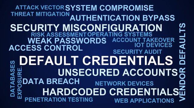 Default Credentials Word Cloud