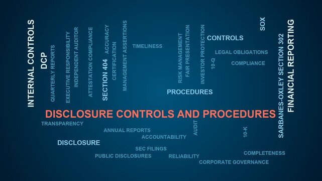 Disclosure Controls And Procedures Word Cloud