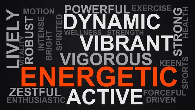 Energetic Word Cloud