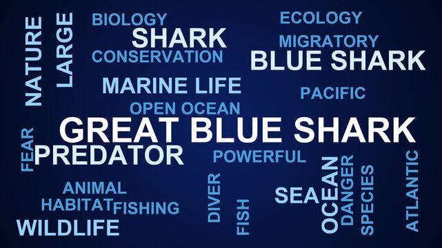 Great Blue Shark Word Cloud