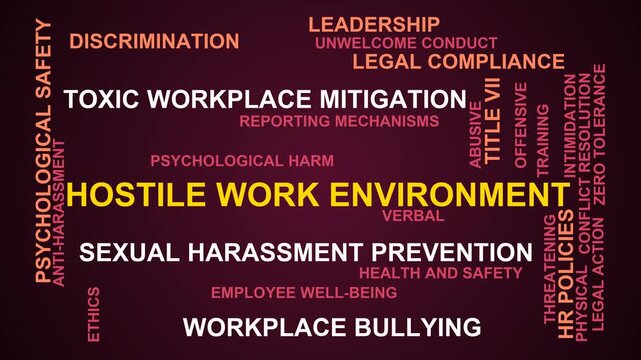 Hostile Work Environment Word Cloud