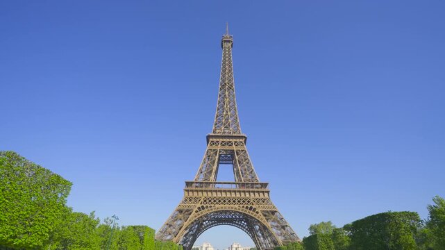 Eiffel Tower. Beautiful tower in the morning