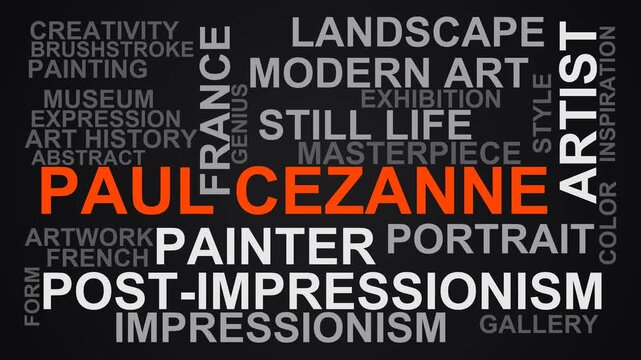 Paul Cezanne Word Cloud