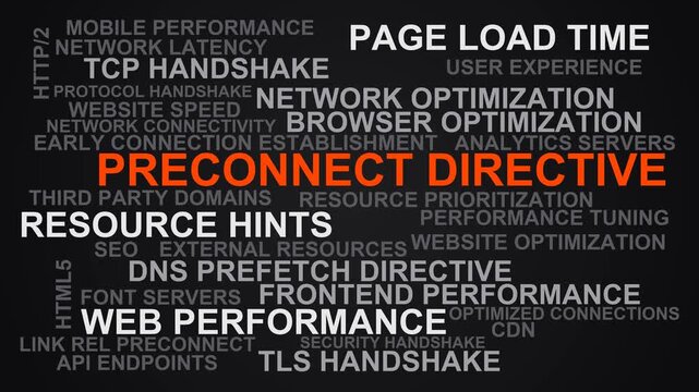 Preconnect Directive Word Cloud