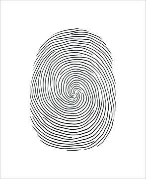 black fingerprints, vector