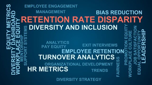 Retention Rate Disparity Word Cloud