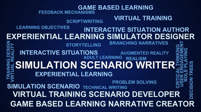Simulation Scenario Writer Word Cloud