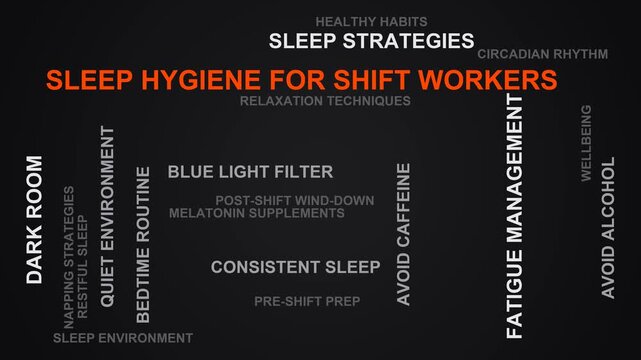 Sleep Hygiene For Shift Workers Word Cloud