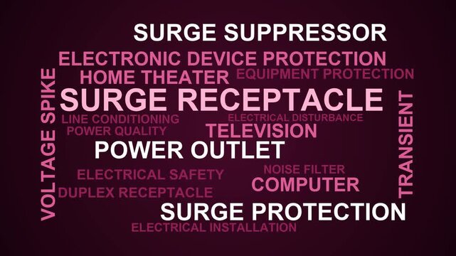 Surge Receptacle Word Cloud
